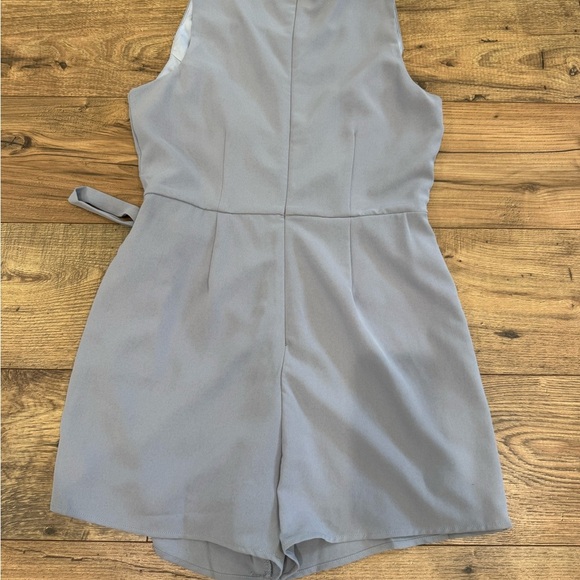 She + Sky Light Blue Sleeveless Romper - Picture 3 of 3